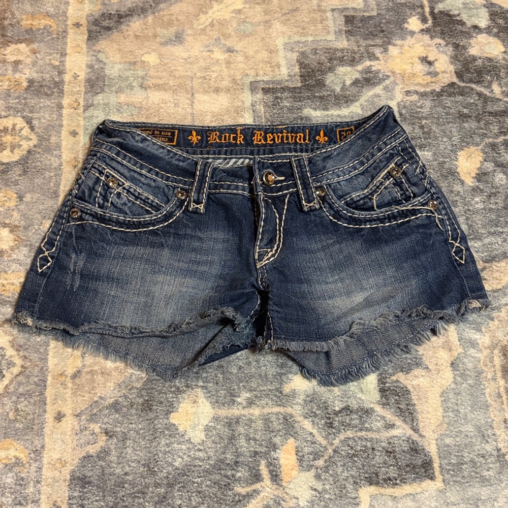 Rock Revival Blue Denim Shorts